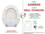 Copriwater Sanremo Ideal Standard legno rivestito in resina poliestere bianco - immagine 2