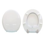 Copriwater Stylon Simca legno rivestito in resina poliestere bianco