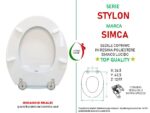 Copriwater Stylon Simca legno rivestito in resina poliestere bianco - immagine 2