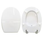 Copriwater City Sospeso GSI legno rivestito in resina poliestere bianco