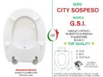 Copriwater City Sospeso GSI legno rivestito in resina poliestere bianco - immagine 2