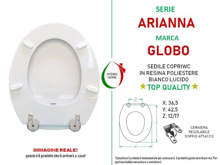 Copriwater Arianna Globo legno rivestito in resina poliestere bianco - immagine 2