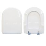 Copriwater H2O Falerii legno rivestito in resina poliestere bianco Soft Close