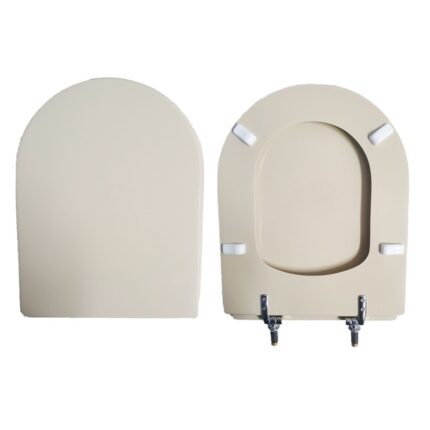 Copriwater Clodia Dolomite legno rivestito in resina poliestere Champagne