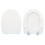 Copriwater Full 56 Azzurra legno rivestito in resina poliestere bianco
