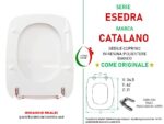 Copriwater Esedra Catalano legno rivestito in resina poliestere bianco come originale - immagine 2