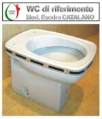 Copriwater Esedra Catalano legno rivestito in resina poliestere bianco come originale - immagine 3
