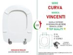Copriwater Curva Vincenti legno rivestito in resina poliestere bianco - immagine 2