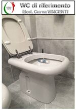 Copriwater Curva Vincenti legno rivestito in resina poliestere bianco - immagine 3