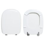 Copriwater Tania Sanex legno rivestito in resina poliestere bianco