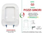 Copriwater Q3 Pozzi Ginori termoindurente bianco Soft Close Originale - immagine 2