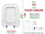 Copriwater Q3 Pozzi Ginori termoindurente bianco Originale - immagine 2