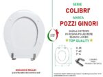 Copriwater Colibrì Pozzi Ginori legno rivestito in resina poliestere bianco - immagine 2