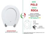 Copriwater Polo Roca legno rivestito in resina poliestere bianco - immagine 2