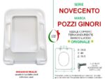 Copriwater Novecento Pozzi Ginori termoindurente bianco Soft Close Originale - immagine 2