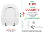 Copriwater Fleo Dolomite legno rivestito in resina poliestere bianco come originale - immagine 2