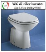Copriwater Fleo Dolomite legno rivestito in resina poliestere bianco come originale - immagine 3