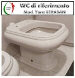 Copriwater Yura Kerasan legno rivestito in resina poliestere bianco - immagine 3