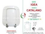 Copriwater Igea Catalano legno rivestito in resina poliestere bianco - immagine 2