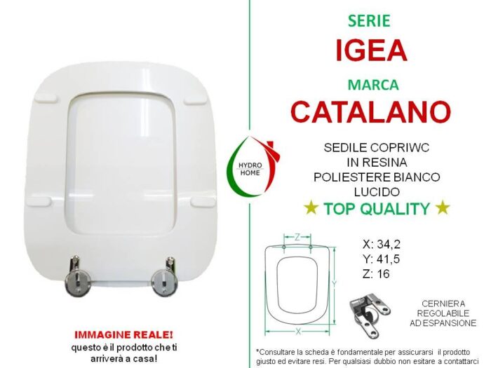 Copriwater Igea Catalano legno rivestito in resina poliestere bianco - immagine 2