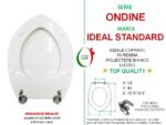 Copriwater Ondine Ideal Standard legno rivestito in resina poliestere bianco - immagine 2