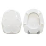 Copriwater Orchidee Vitruvit legno rivestito in resina poliestere bianco