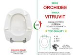 Copriwater Orchidee Vitruvit legno rivestito in resina poliestere bianco - immagine 2