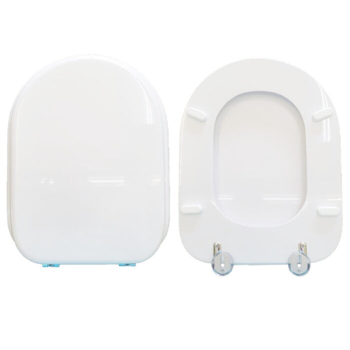 Copriwater Alessandra Vitruvit legno rivestito in resina poliestere bianco - immagine 1