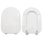 Copriwater Marylin Hatria legno rivestito in resina poliestere bianco