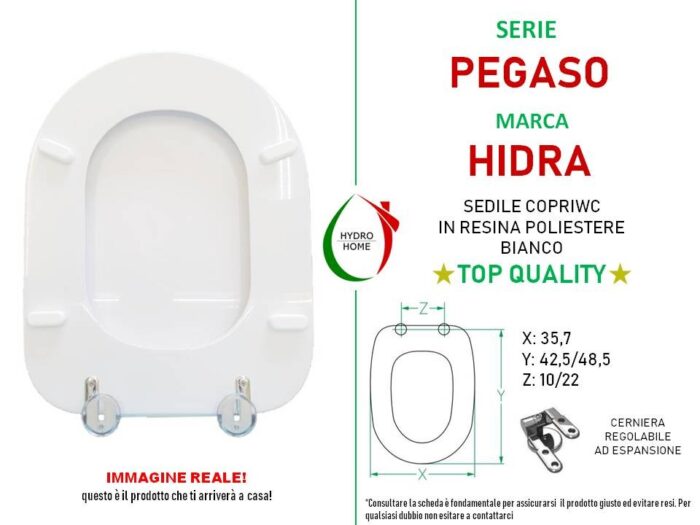Copriwater Pegaso Hidra legno rivestito in resina poliestere bianco - immagine 2