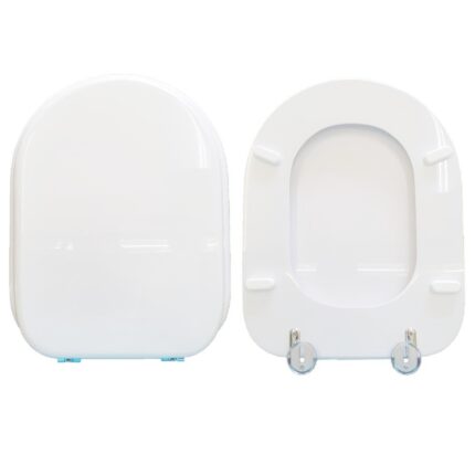 Copriwater Vela Due Olympia legno rivestito in resina poliestere bianco