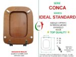 Copriwater Conca Ideal Standard compatibile legno massello noce - immagine 2