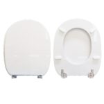 Copriwater Alba Vitruvit legno rivestito in resina poliestere bianco