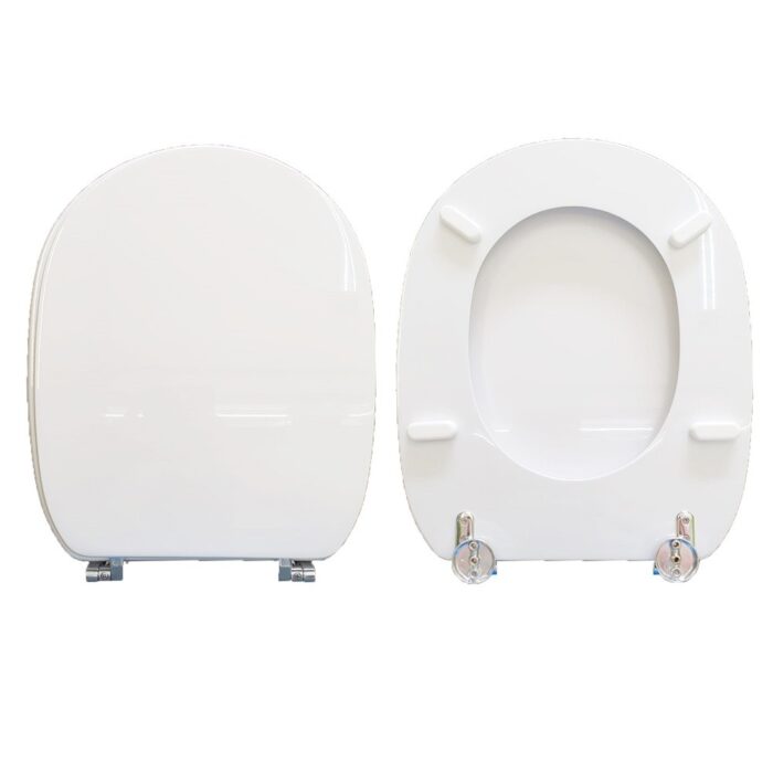 Copriwater Alba Vitruvit legno rivestito in resina poliestere bianco - immagine 1