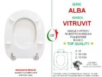 Copriwater Alba Vitruvit legno rivestito in resina poliestere bianco - immagine 2