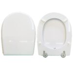 Copriwater Grace Globo legno rivestito in resina poliestere bianco