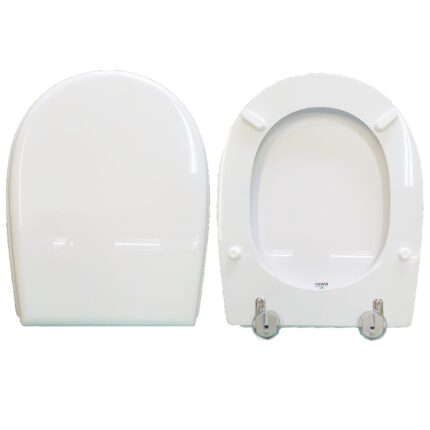 Copriwater Grace Globo legno rivestito in resina poliestere bianco