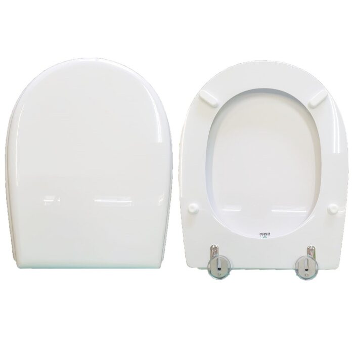 Copriwater Grace Globo legno rivestito in resina poliestere bianco - immagine 1