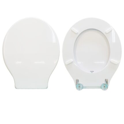 Copriwater Neoclassica Sbordoni legno rivestito in resina poliestere bianco