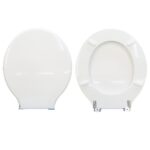 Copriwater Paestum Globo legno rivestito in resina poliestere bianco