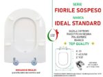 Copriwater Fiorile Sospeso Ideal Standard legno rivestito in resina poliestere bianco - immagine 2