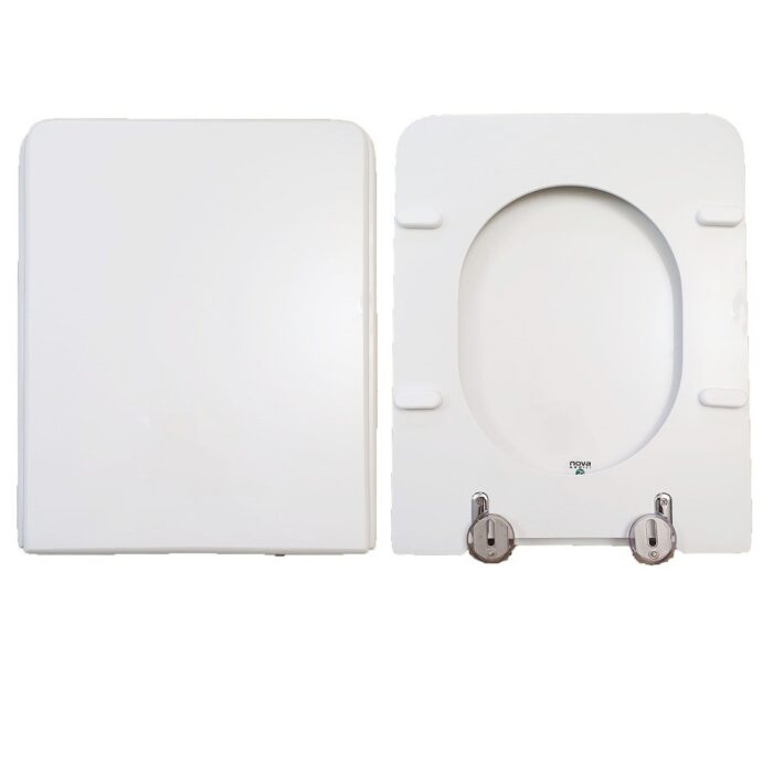 Copriwater Rialto Ideal Standard legno rivestito in resina poliestere bianco - immagine 1