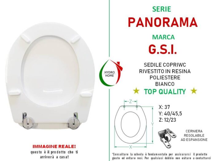 Copriwater Panorama G.S.I. legno rivestito in resina poliestere bianco - immagine 2