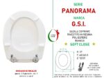 Copriwater Panorama G.S.I. legno rivestito in resina poliestere bianco Soft Close - immagine 2