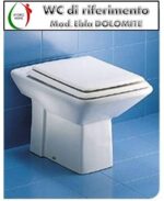 Copriwater Ebla Dolomite Decorato legno rivestito in resina poliestere bianco - immagine 4