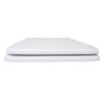 Copriwater Ebla Dolomite Decorato legno rivestito in resina poliestere bianco - immagine 3