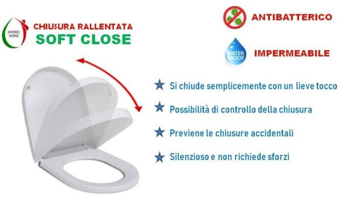 Copriwater Citterio Pozzi Ginori Geberit termoindurente bianco Soft Close Originale - immagine 4