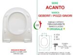 Copriwater Acanto Pozzi Ginori Geberit termoindurente bianco Soft Close Originale - immagine 2