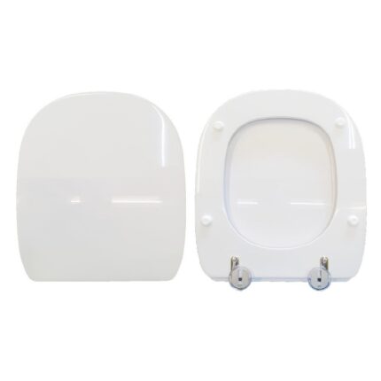 Copriwater 500 Pozzi Ginori legno rivestito in resina poliestere bianco Soft Close