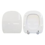 Copriwater Quinta Monoblocco Pozzi Ginori legno rivestito in resina poliestere bianco